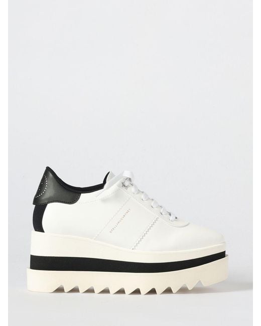 Stella McCartney White Elyse Wedge Derby Shoes