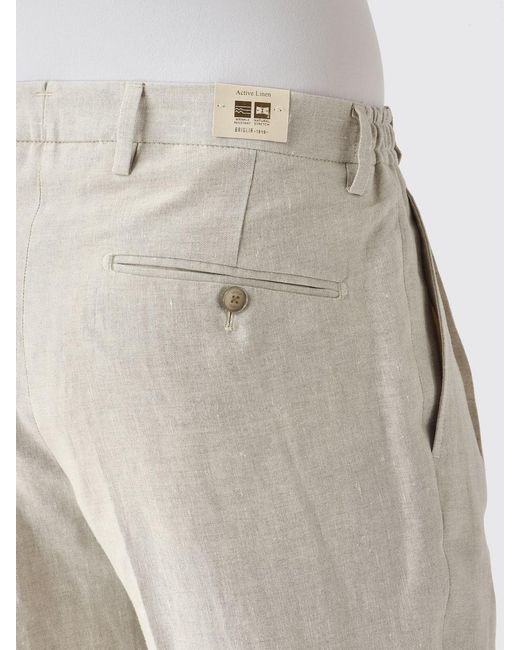 Briglia 1949 Natural Linen Chino Trousers for men