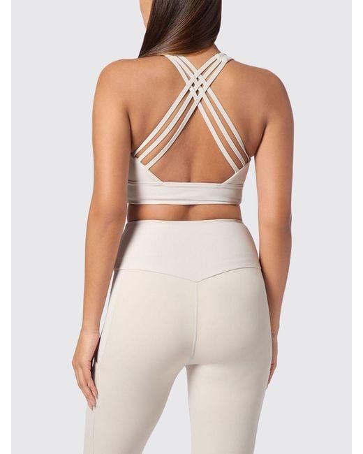 Philipp Plein White Cropped Slim Fit Sports Top