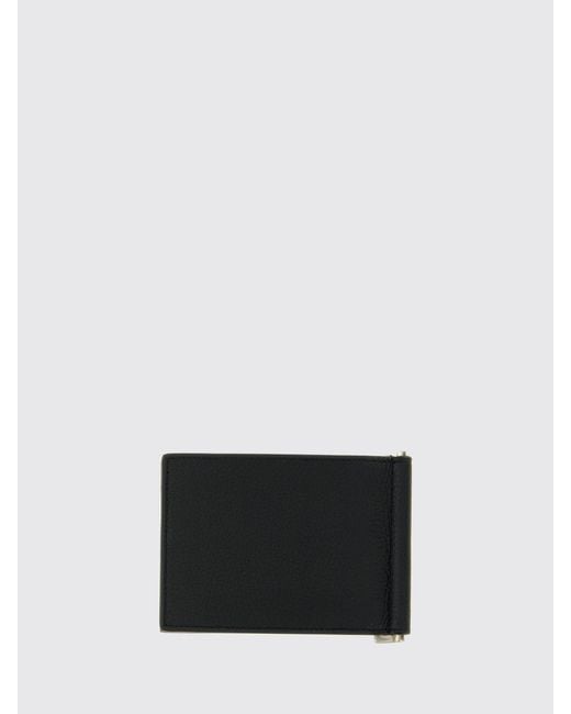 Saint Laurent White Tiny Cassandre Grained Leather Wallet for men