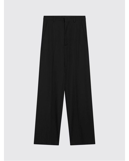 Balenciaga Black Wool Wide Leg Trousers