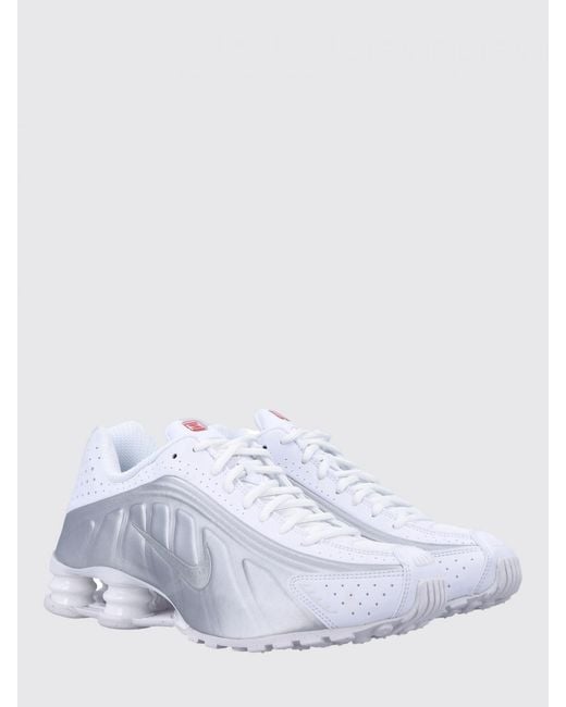 Nike White Shox R4 Mesh And Rubber Sneakers for men