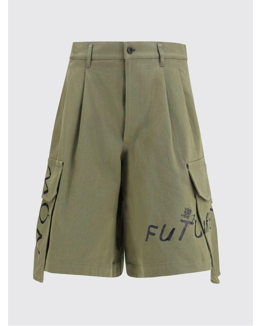 Comme des Garçons Green Cotton Shorts for men
