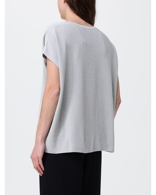 Fabiana Filippi Gray Cotton Blend Sweater