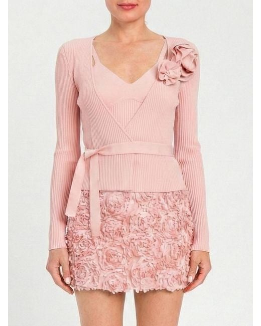 Twinset Pink Cotton Blend Co-Ord Set