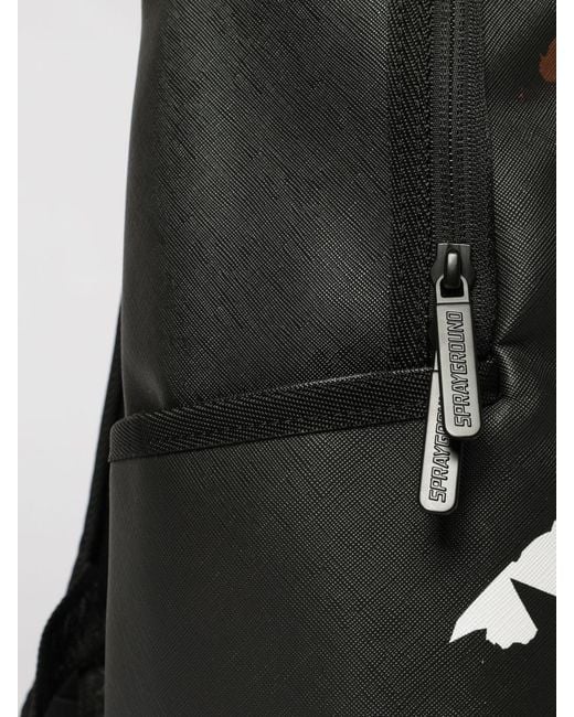 Sprayground Black Claw Tear Check Backpack With Check Pattern And Shark Logo for men