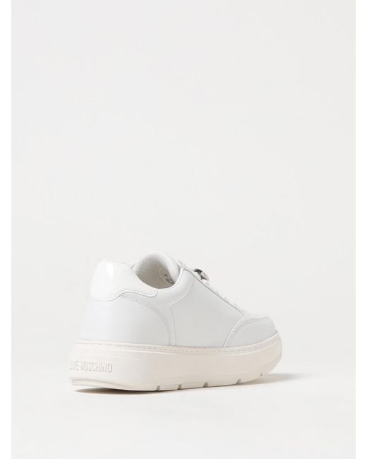 Love Moschino Natural Sneakers Casual Leather