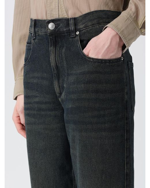 Jeans Rectos De Denim Isabel Marant de color Black