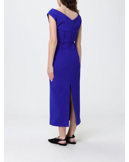 Jil Sander Blue Technical Crêpe Midi Dress