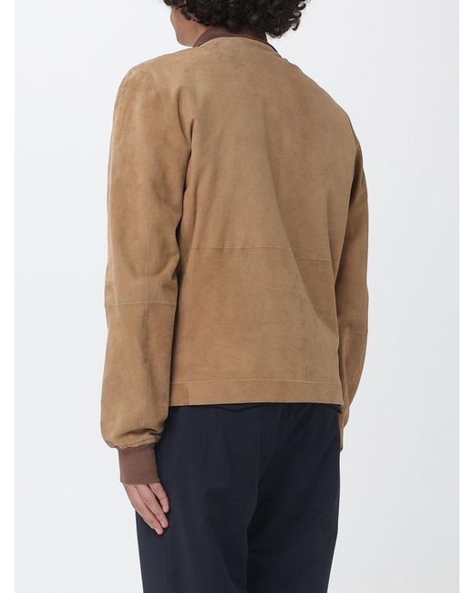 Corneliani Blue Suede Lambskin Shirt Jacket for men