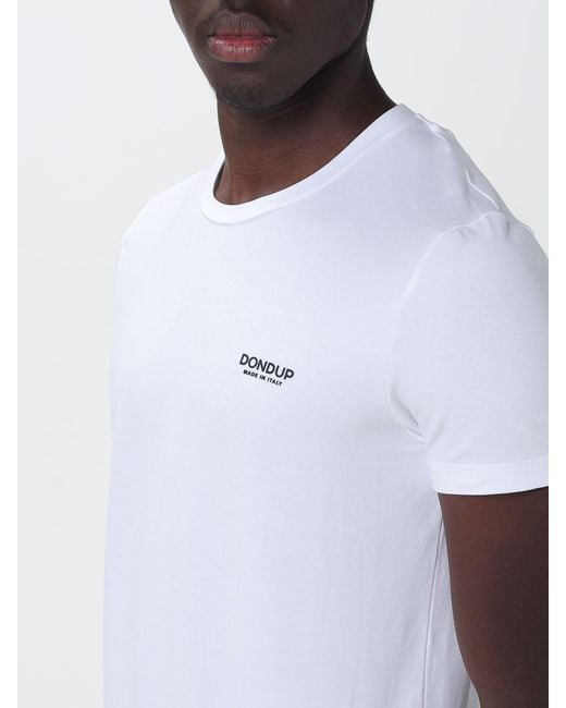 Dondup White Slim Stretch Cotton T-Shirt for men