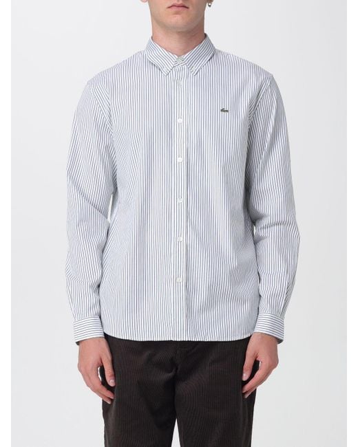 Chemise Homme Lacoste pour homme en coloris Gray