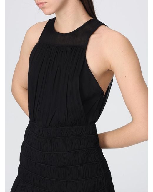 Twinset Black Long Viscose Dress