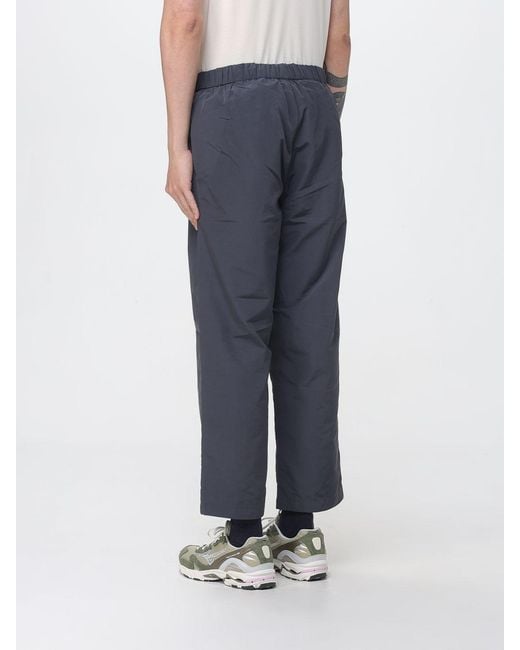 Goldwin Blue Wide Technical Fabric Trousers for men
