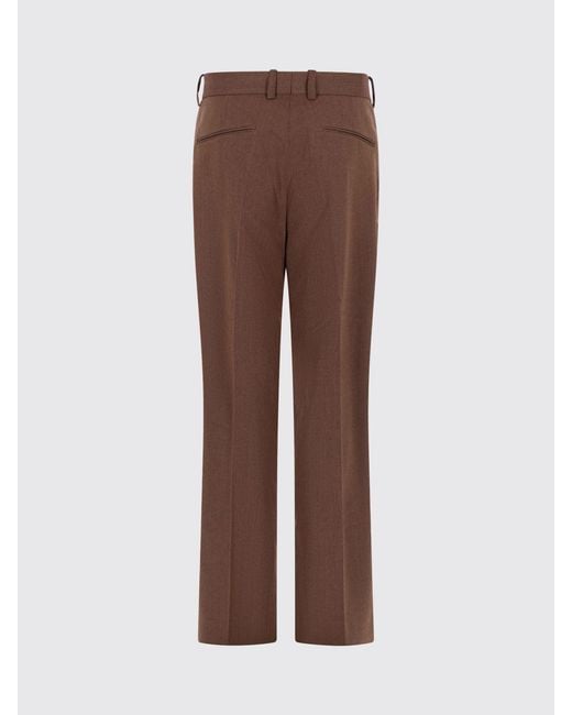 Drole de Monsieur Brown Wide-Leg Wool-Blend Tailored Trousers for men