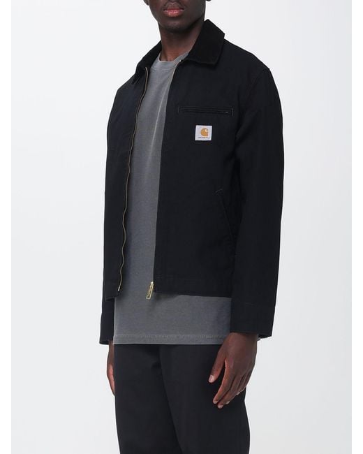 Carhartt Blue Detroit Organic Cotton Canvas Jacket With Velvet Collar for men