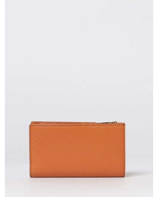 Coccinelle Orange Metallic Soft Hammered Leather Wallet