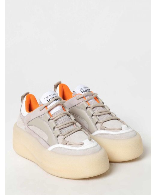 Vic Matié Natural Leather Platform Sneakers