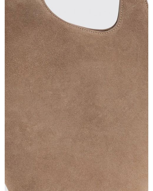 The Attico Natural La Scoop Suede Bag