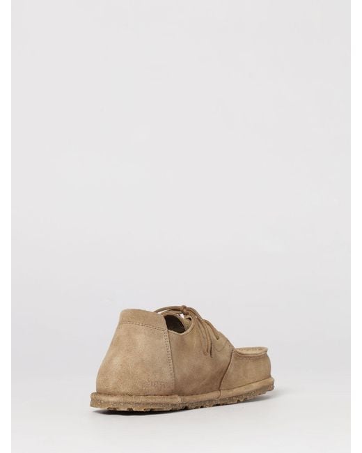 Birkenstock Natural Utti Suede Derby Shoes