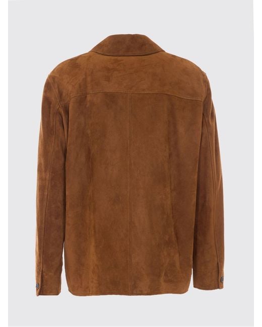 Saint Laurent Brown Suede Jacket for men