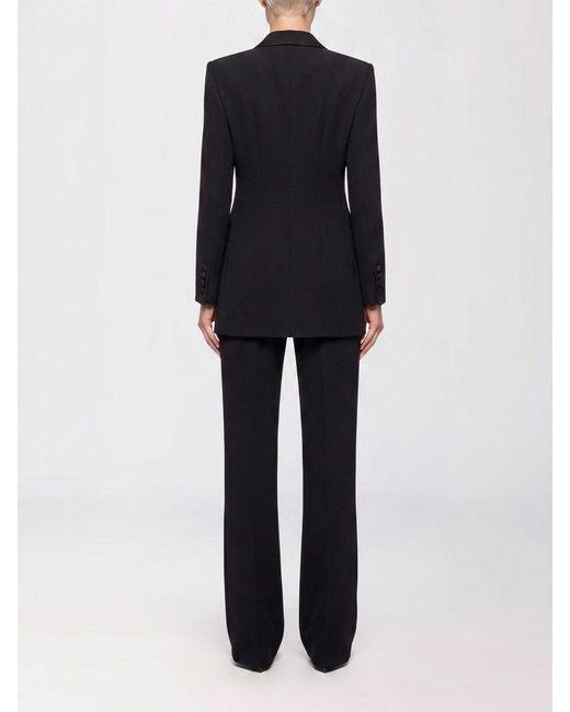 The Attico Black Single-Breasted Wool Blazer With Sash