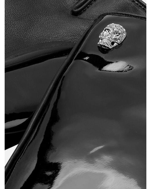 Philipp Plein Black Gloves