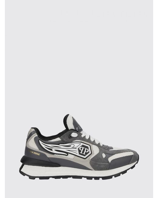 Philipp Plein White Leather And Mesh Sneakers for men