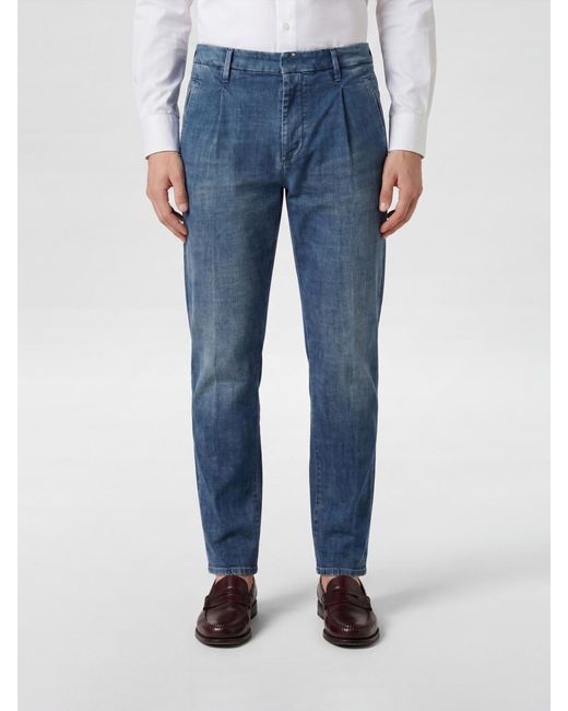 Incotex Blue Stretch Denim Slim Fit Jeans for men