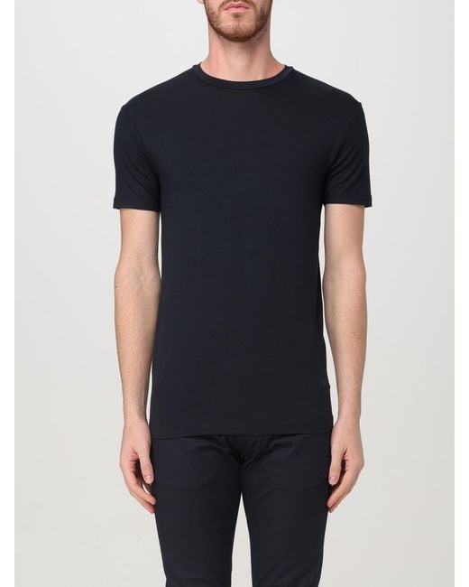 Emporio Armani Black Emporio Armani Crewneck T-Shirt for men