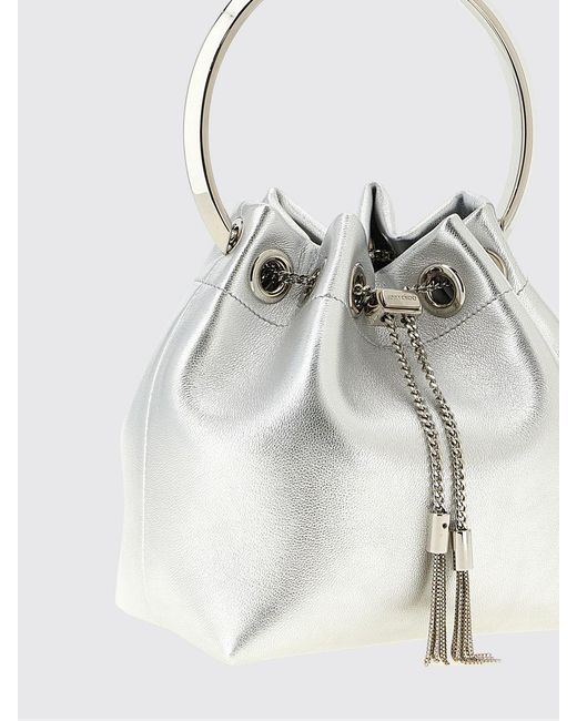 Jimmy Choo Metallic Bon Bon Laminated Nappa Bag