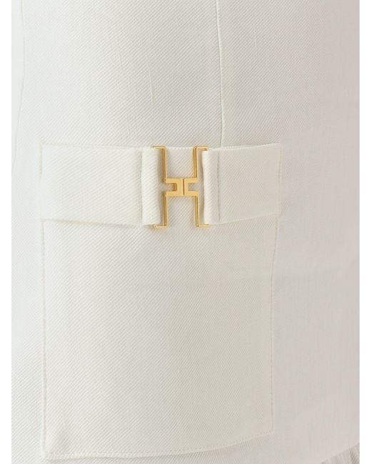 Elisabetta Franchi White Mini Skirt