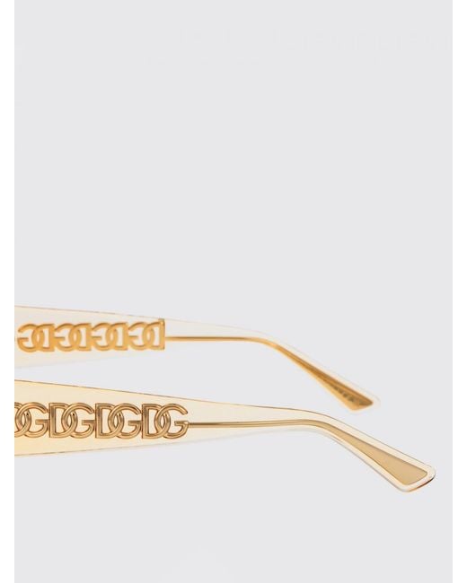 Dolce & Gabbana Natural Rectangular Amber Sunglasses