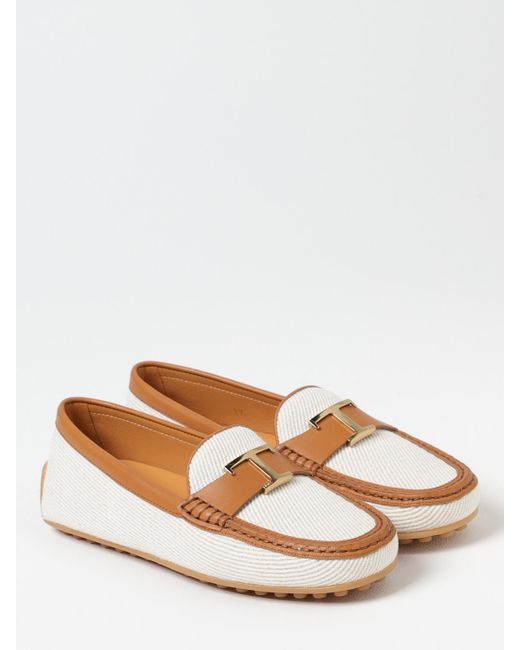 Tod's White Mokassins Damen