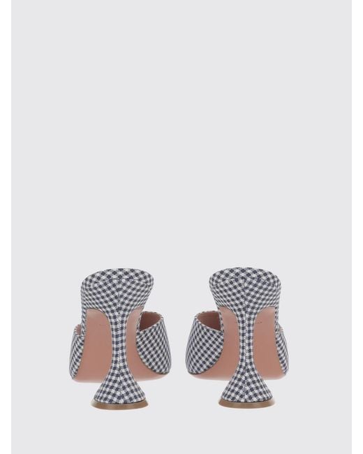 AMINA MUADDI White Lupita Croc-Print Leather Mules