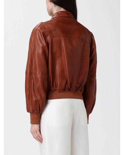 Pinko Brown Leather Jacket
