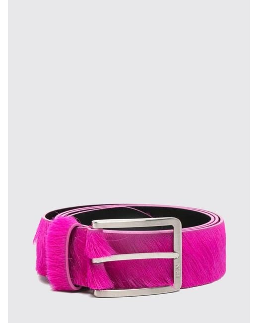N°21 Pink Pony Hair Belt