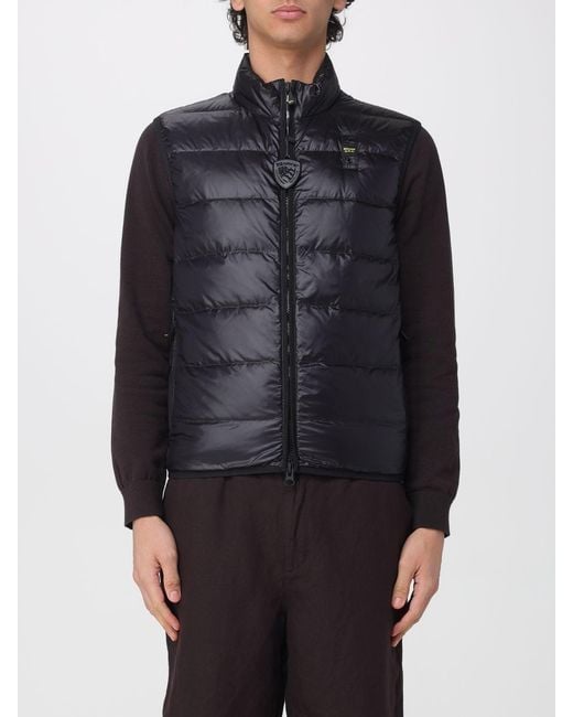 Chaleco Acolchado De Nailon Blauer de hombre de color Blue