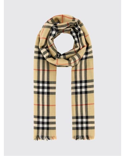 Bufanda Mujer Burberry de color Metallic