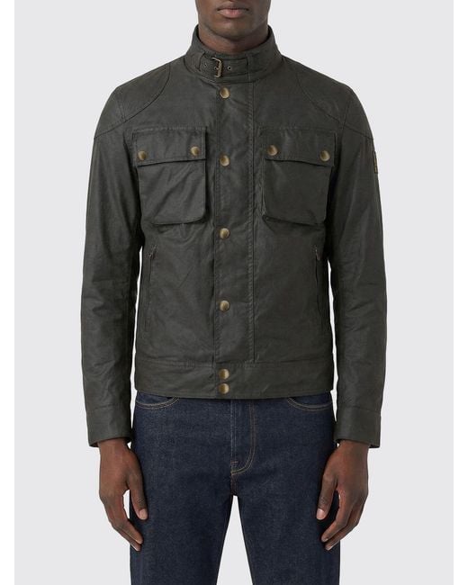 Belstaff Gray Racemaster Waxed Cotton Jacket for men