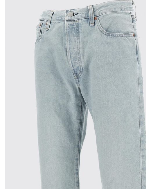 Levi's Blue 501 Cotton Denim Jeans for men