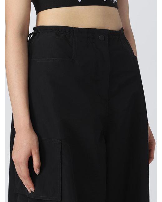 Palm Angels Black Trousers In Technical Fabric