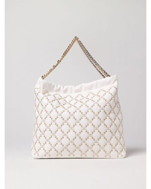 Elisabetta Franchi Tote Bags in Natural | Lyst Canada