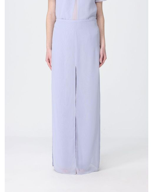 Emporio Armani Purple Chiffon Palazzo Trousers