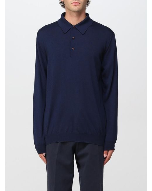 Polo Hombre Kiton de hombre de color Blue