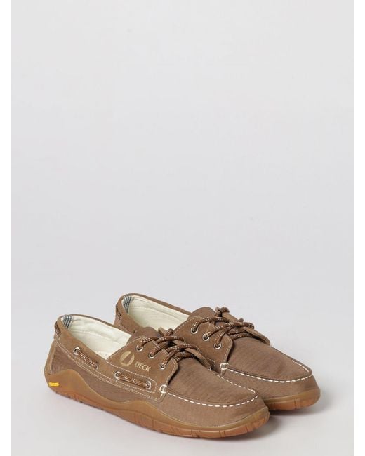 Murphy & Nye Brown Suede And Nylon Boat Shoes With Embroidered Logo for men