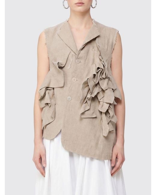 Comme des Garçons Natural Comme Des Gar&Ccedil	Ons Asymmetric Linen Vest