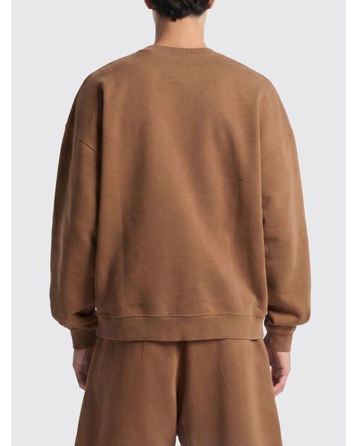DSquared² Brown Cotton Crewneck Sweatshirt With Logo for men