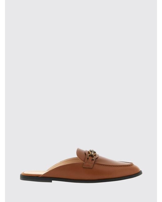 Pinko Brown Naty 09 Leather Mules