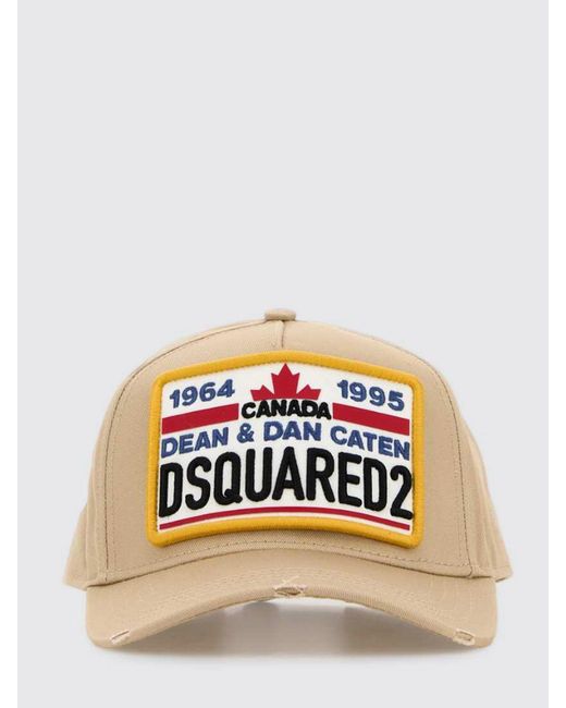 DSquared² Blue Cotton Twill Hat With Logo Patch for men